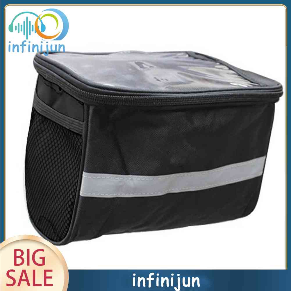 Túi Đựng Điện Thoại Định Vị Gắn Tay Lái Xe Đạp Kèm Dải Phản Quang