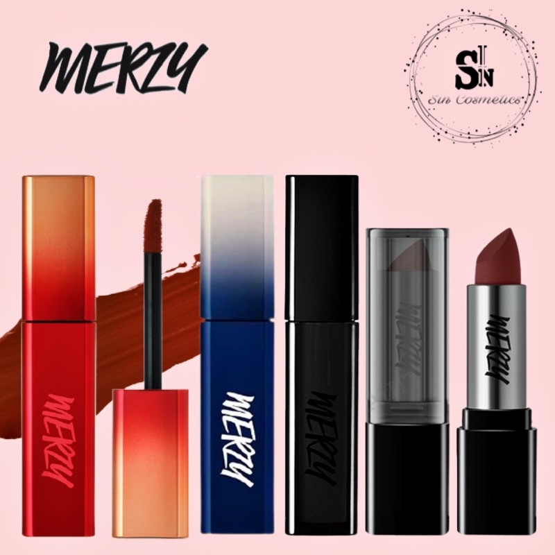 SON KEM LÌ MERZY ĐỎ, MERZY XANH THE FIRST VELVET TINT, MERZY ĐEN NOIR IN VELVET TINT