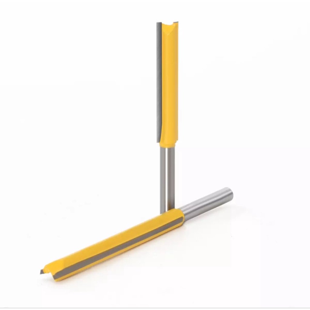Mũi phay gỗ phay rãnh thẳng, Thân bằng thép cứng và cacbua hạt, cốt 6.35mm
