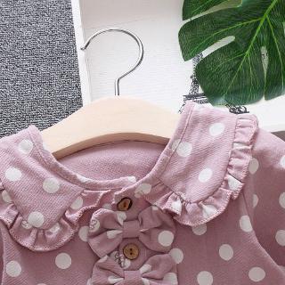 Đầm bé gái họa tiết chấm bi