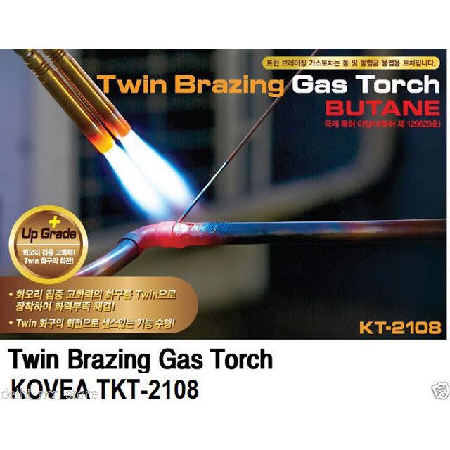 Máy khò hàn giá rẻ - Bút Khò Gas Hàn Thiếc ống đôi Mini Bếp khò gas - Sử dụng bình gas mini