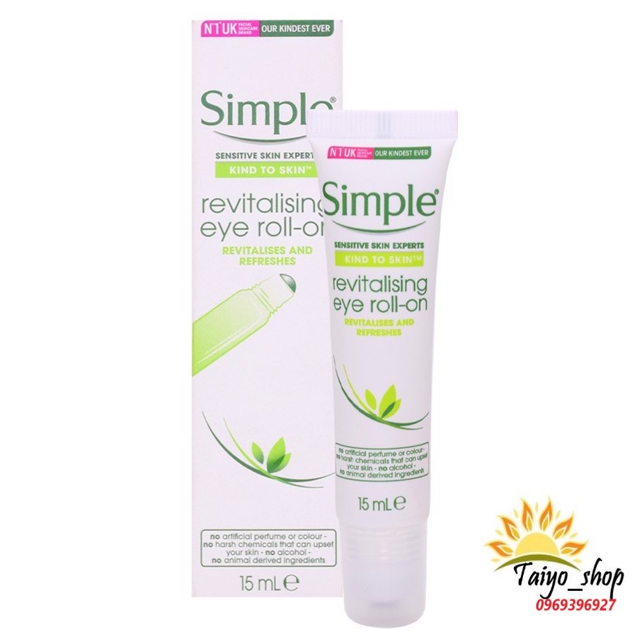 LĂN MẮT Simple Kind to Eyes Revitalizing Eye Roll-On