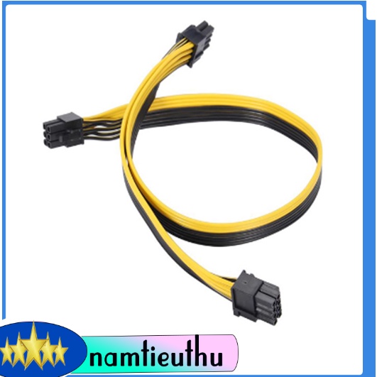 Dây PCI 6 pin ra 2 đầu 8 (6+2) pin cho nguồn server dài 80cm