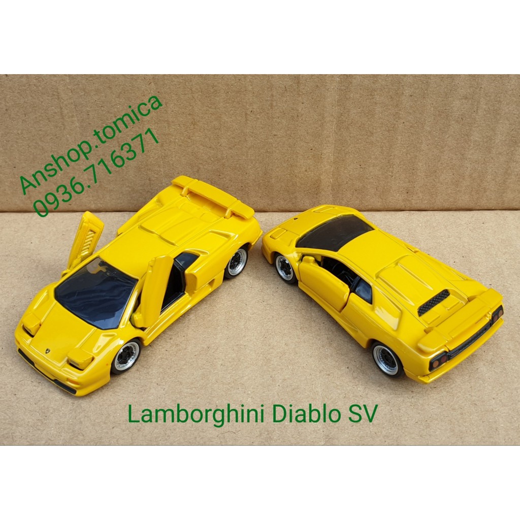 Mô hình siêu xe Lambor màu vàng Premium tomica Nhật Bản No15