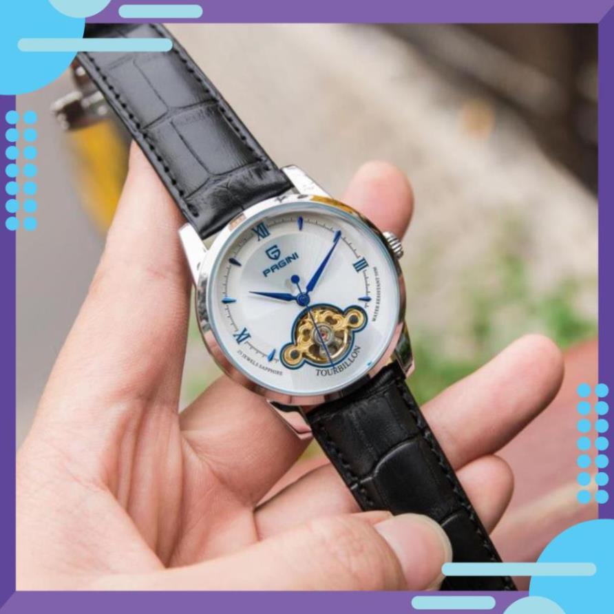 [Chính Hãng 100%] Đồng Hồ Nam PAGINI PA19966 - Đồng hồ cơ automatic lộ máy hàng chính hãng, Bảo hành