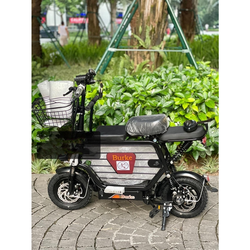 Xe điện Mini Burke - 50-60km 1 lần sạc 350W - Pin 48V 15Ah - Vận tốc tối đa 25-38km/h xe đạp điện Mini Burke