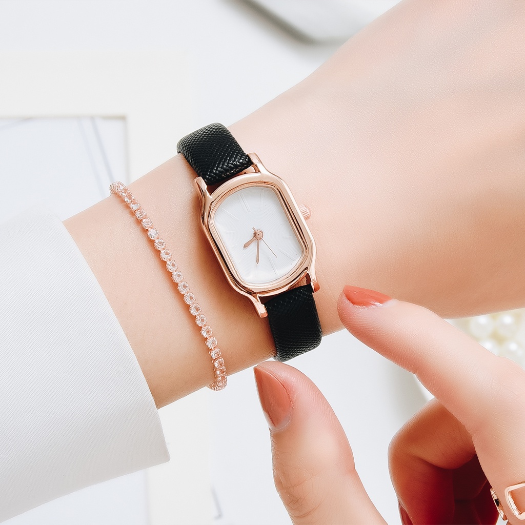 Đồng Hồ Đeo Tay Kiểu Dáng Đơn Giản Phong Cách Hàn Quốc Thời Trang Cho Nữ