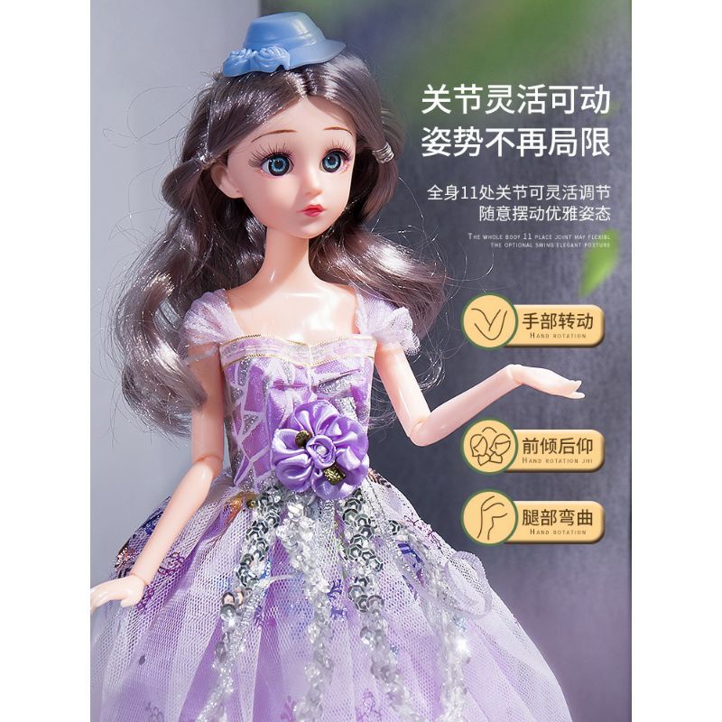 Búp bê công chua barbie cho bé gái cỡ lớn 40cm