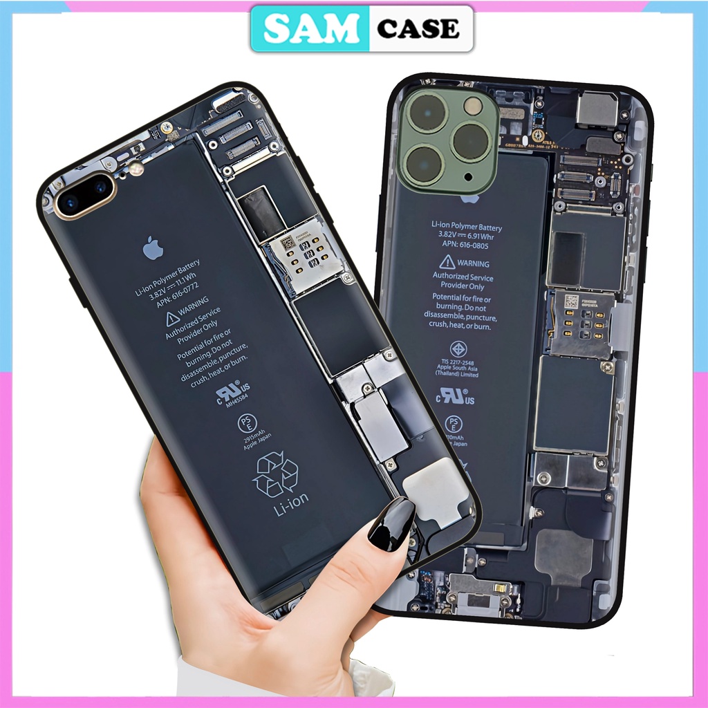 Ốp lưng điện thoại iphone 5 5s 5se 6 6s 7 8 X Xr Xs 11 12 13 Plus Pro Max in hình họa tiết Lộ mạch - Samcase