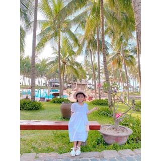 Đầm(váy) cổ sen hoa cho bé gái