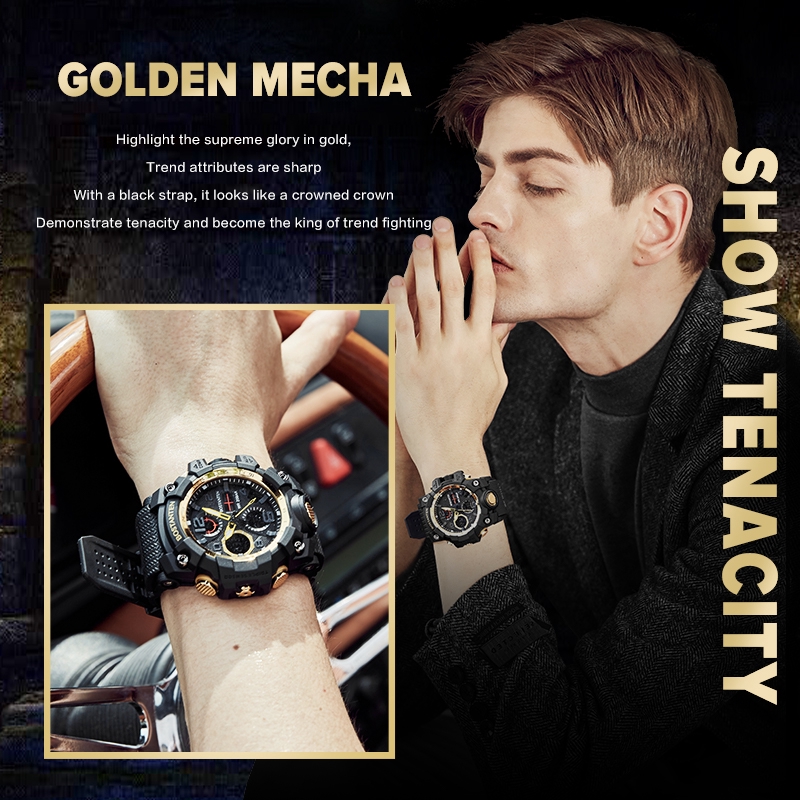 BOSTANTEN Đồng Hồ Kỹ Thuật Số Chống Thấm Nước Phong Cách Cá Tính Cho Nam | BigBuy360 - bigbuy360.vn