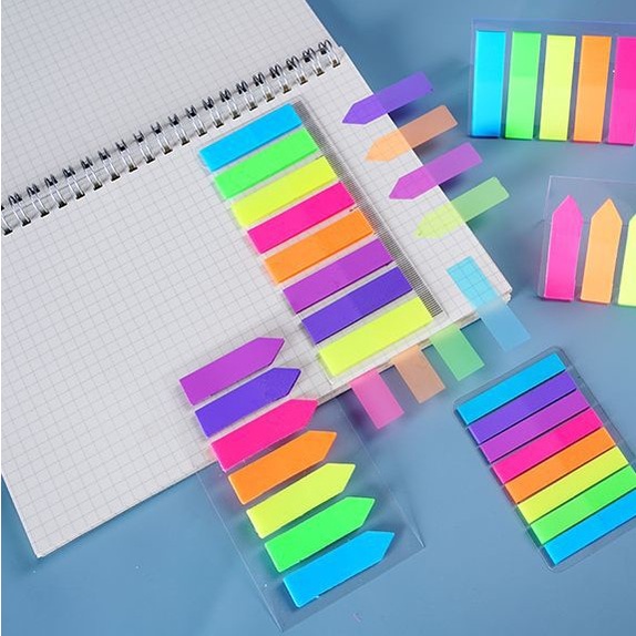 Giấy note giấy đánh dấu sách ghi chú huỳnh quang nhiều màu