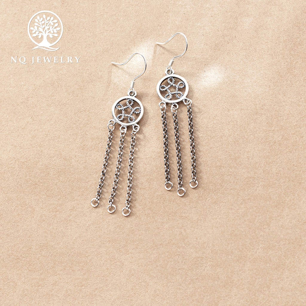 Charm bông tai dreamcatcher - NQ Jewelry