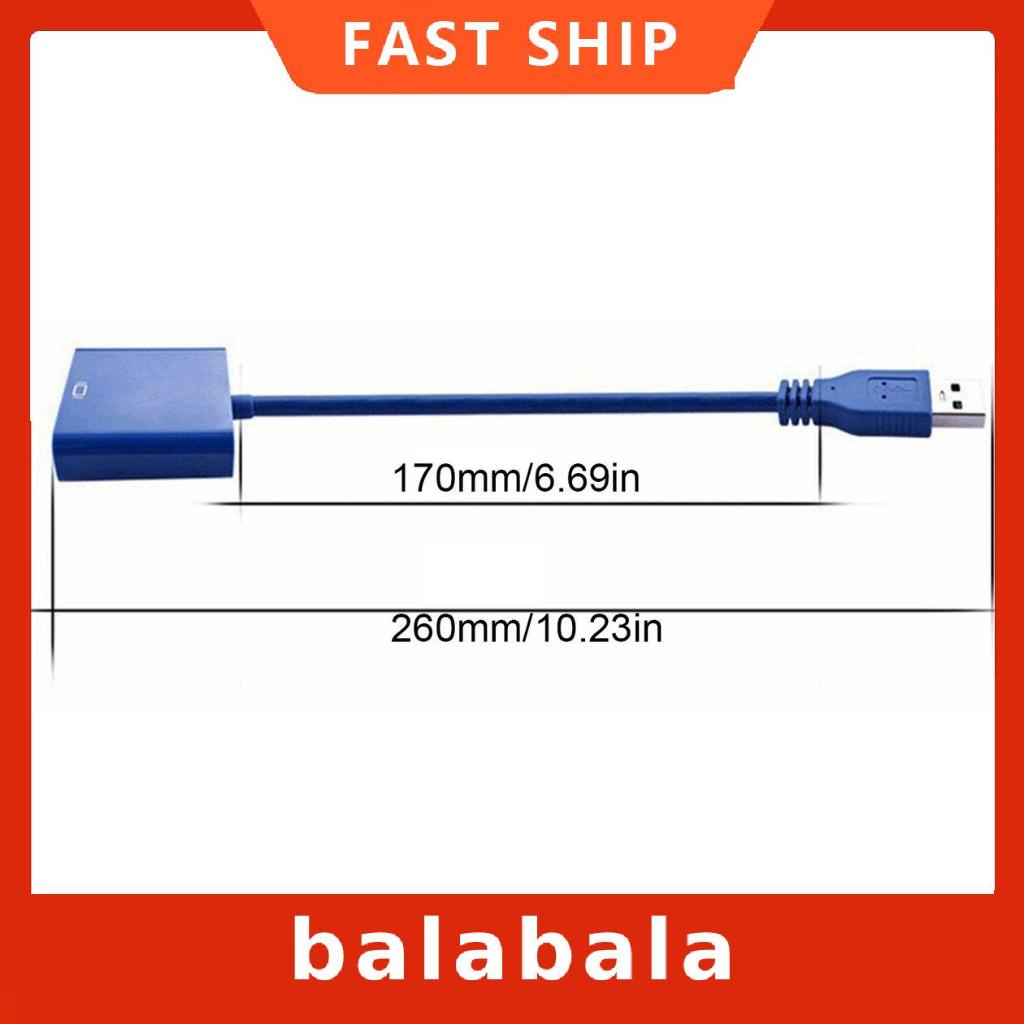 Cáp chuyển đổi USB 3.0 sang VGA cho máy tính để bàn laptop | BigBuy360 - bigbuy360.vn