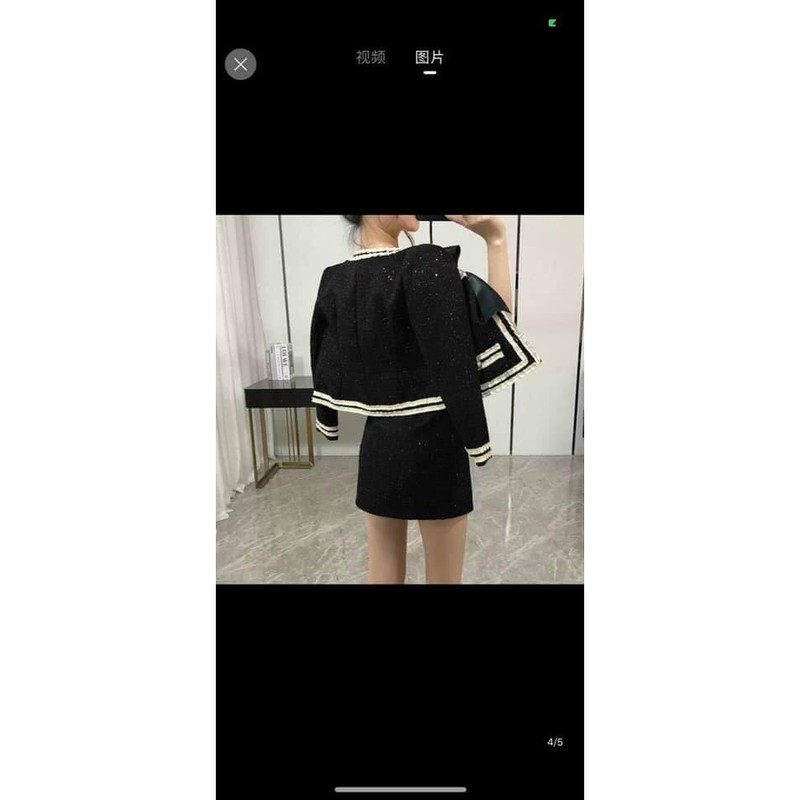 Set dạ cùng tag nơ