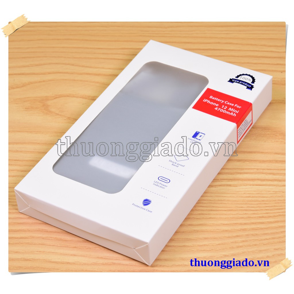 [Mã 267ELSALE hoàn 7% đơn 300K] Pin sạc dự phòng iPhone 12 Mini 4700mAh kiêm ốp lưng bảo vệ