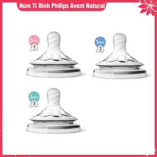 Núm Ti Bình Sữa Silicone Bình Philips Avent Natural Cho Bé