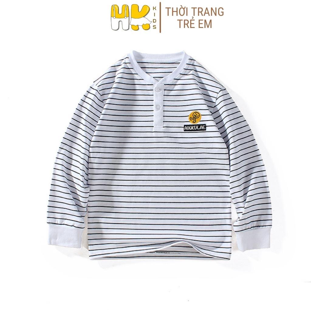 Áo thun dài tay bé trai AKL, áo phông thu đông cao cấp chất COTTOT mềm mịn size đại cho các bé lớn - HK KIDS (2951)