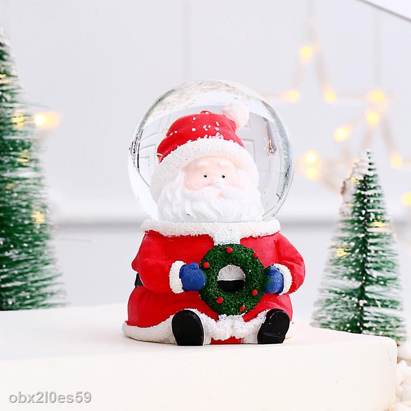 Hàng Mới Quả cầu pha lê có đèn hình ông già noel/người tuyết trang trí giáng sinh