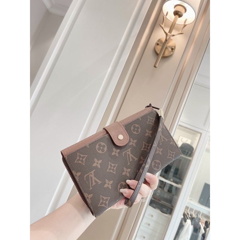 Ví Clutch W266-20 LV hàng da đẹp fullbox 3 màu