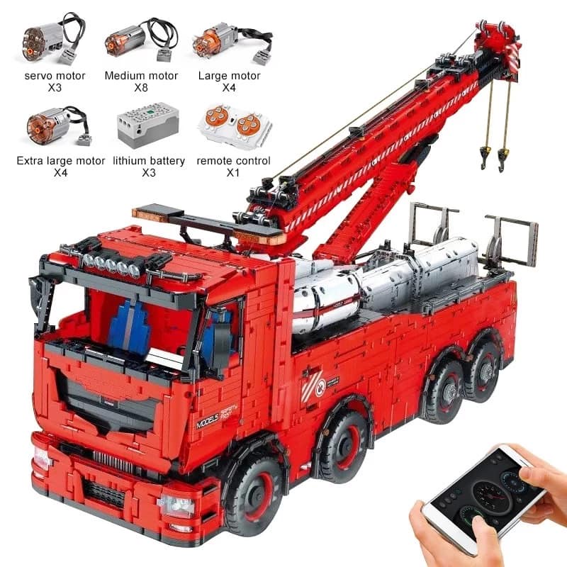 Đồ chơi lắp ghép tương thích với Lego Technic xe đầu kéo cần cẩu Tow Truck Mould King 19008