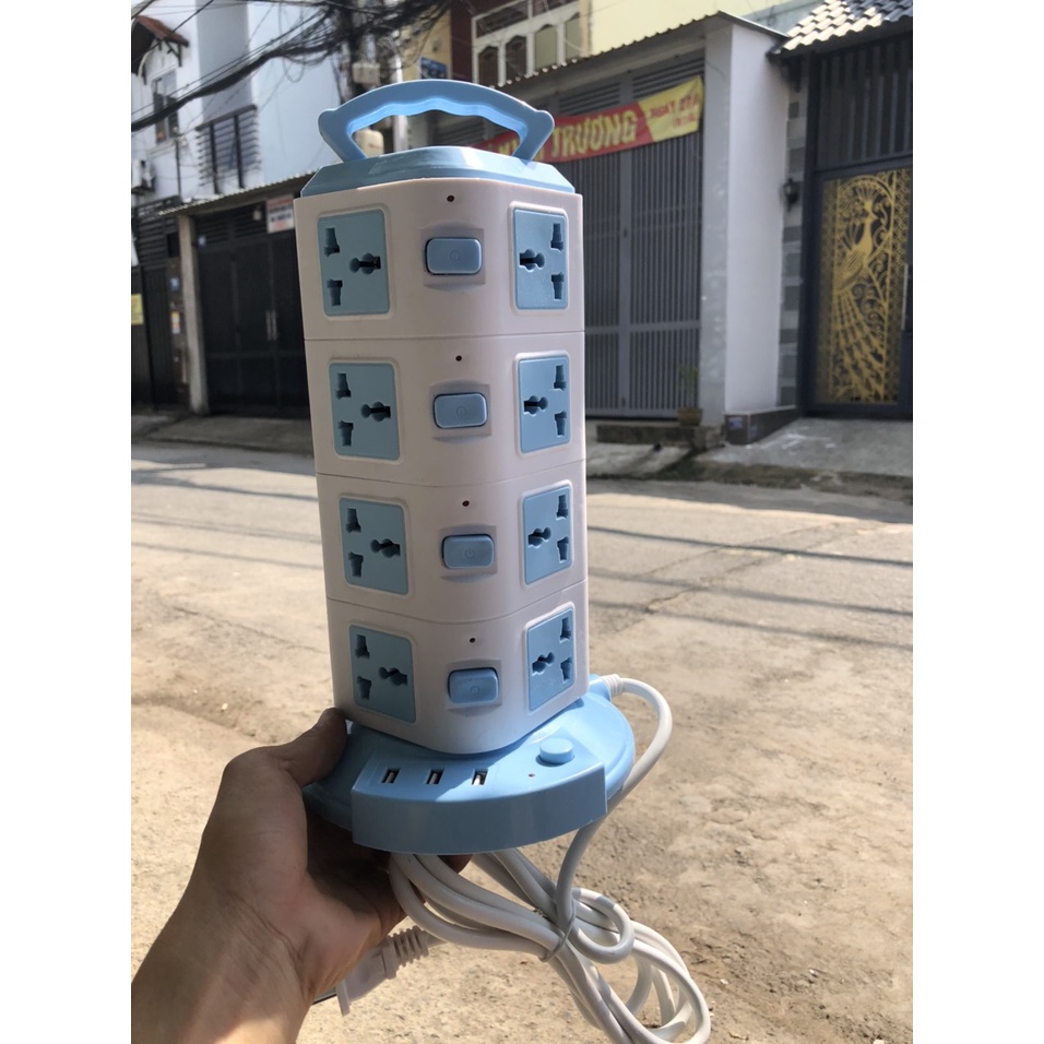 Ổ Điện Đa Năng 4Tầng 16 ổ cắm 3 Cổng USB - Nhacuamin