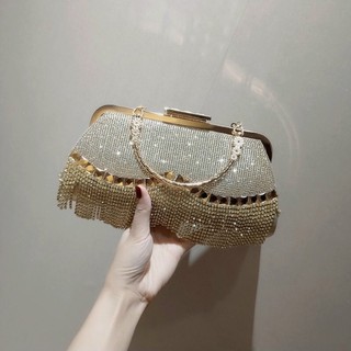 Cốp đi tiệc đính ngọc (full box kèm dây đeo)