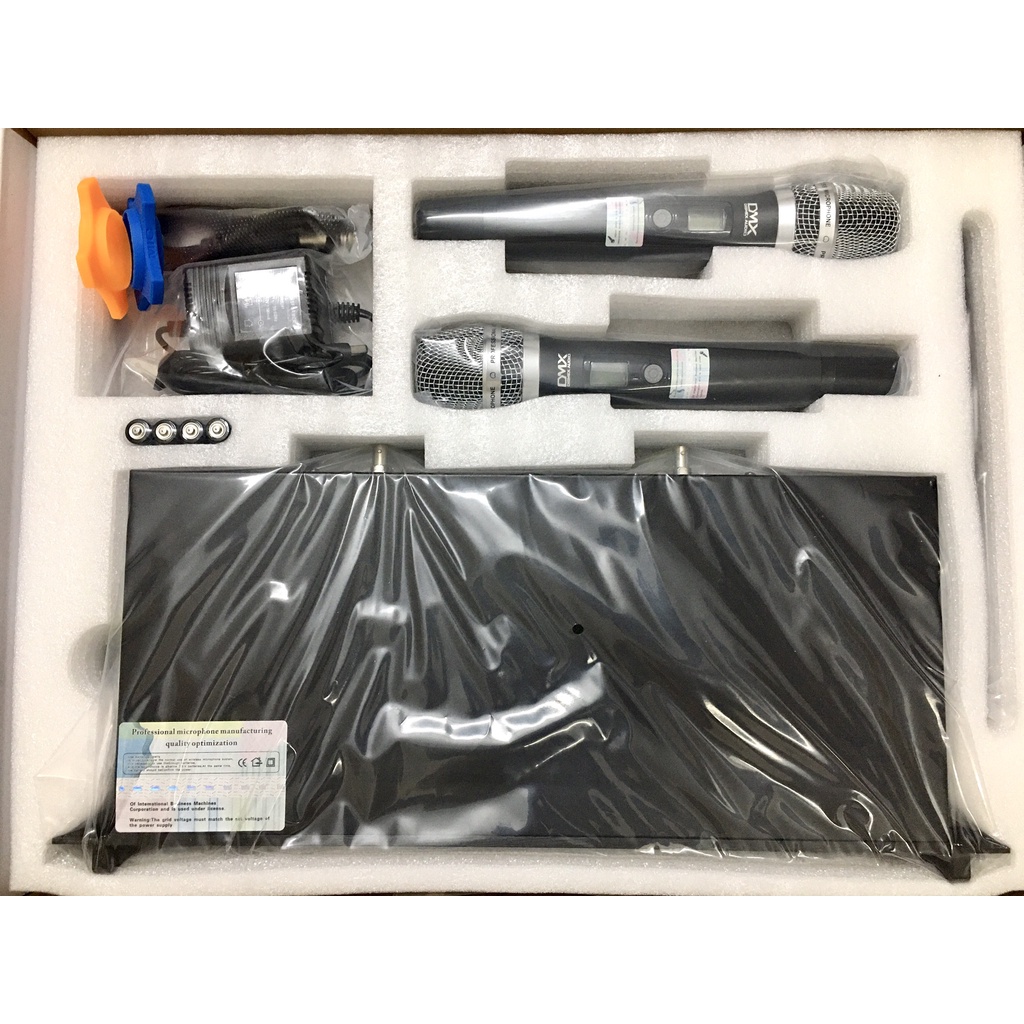 Micro Không Dây DMX 2000 Pro Có Tự Ngắt, Dò Tần Số Sóng. Chuyên Karaoke Gia Đình, Phòng Trà, Quán Hát.