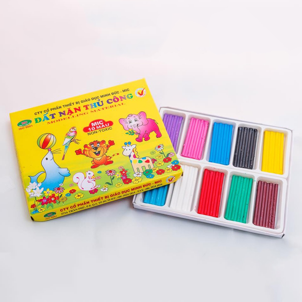 Bộ đất nặn thủ công 10 MÀU an toàn cho bé thỏa sức sáng tạo
