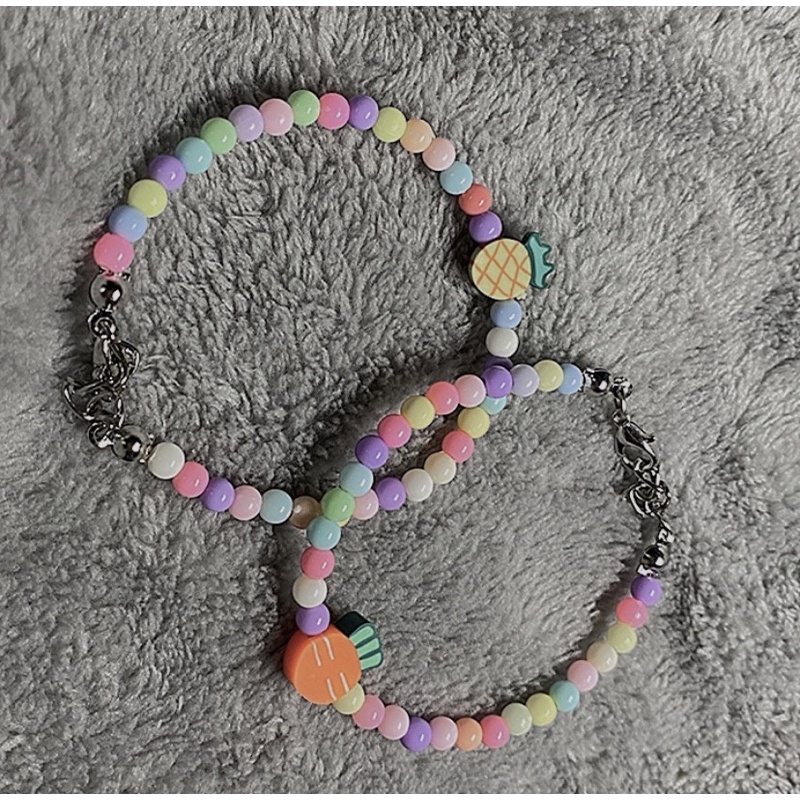 Vòng tay kẹo ngọt mặt trái cây xiu dthww😍😍😋