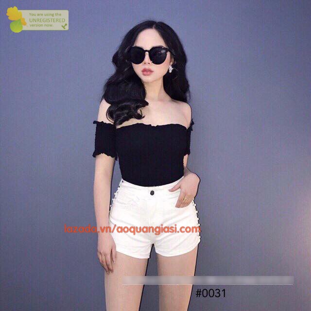 Quần short kaki đính hạt mt289 AQGS
