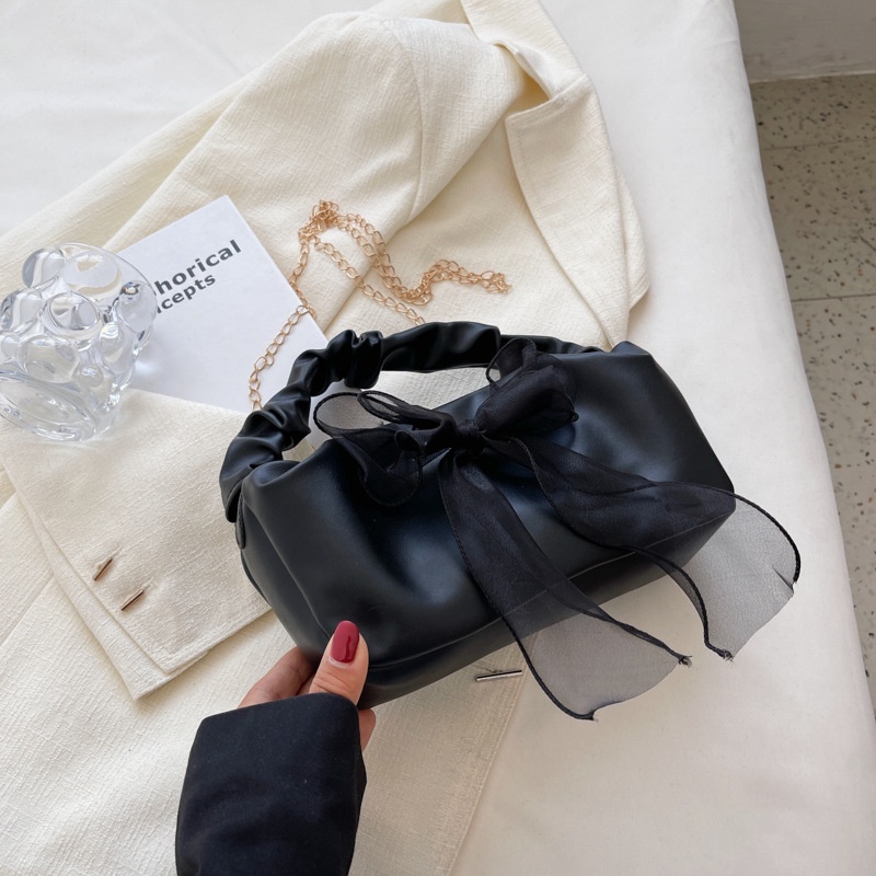 Túi Xách Đeo Vai Hình Đám Mây Thắt Nơ Xếp Ly Thời Trang Phổ Biến