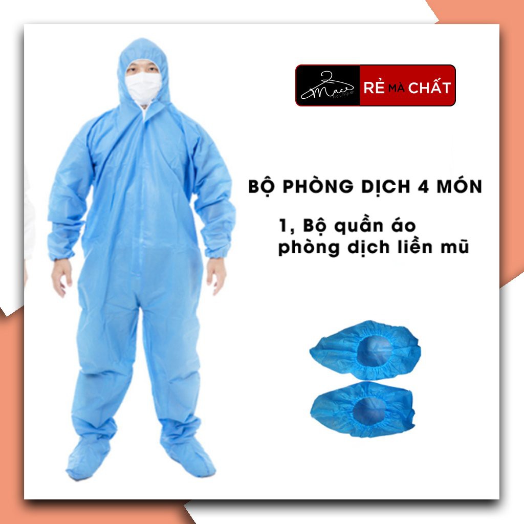 [xả lỗ lấy sao] Đồ bảo hộ chống dịch - đồ bảo hộ y tế người lớn set 7 món