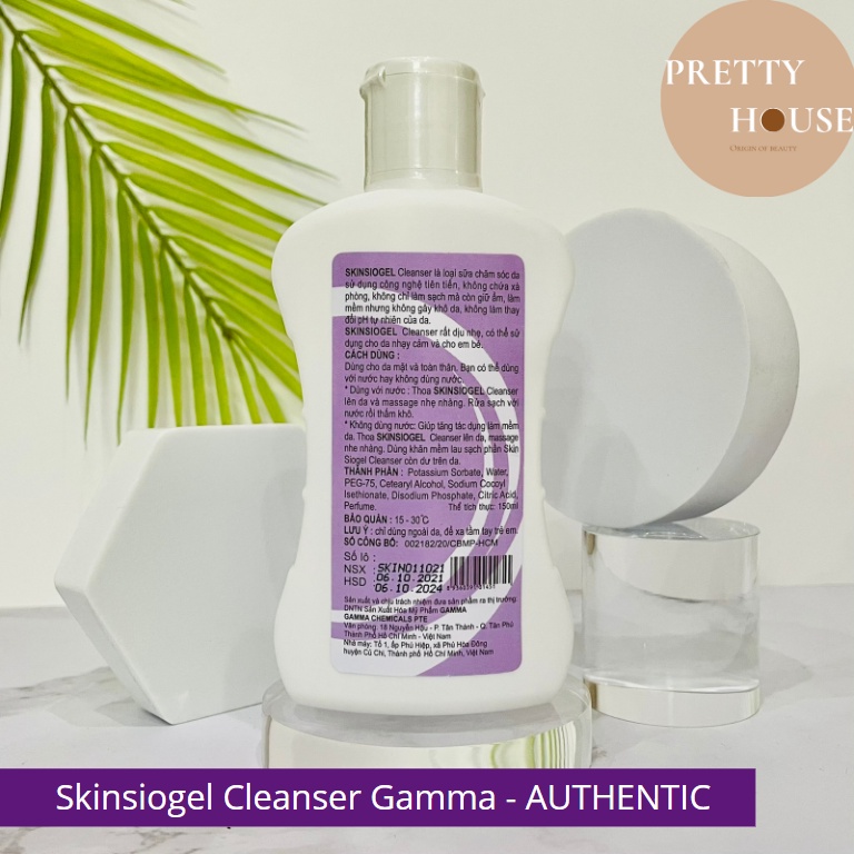 Sữa rửa mặt/tắm không xà phòng cho mọi loại da Skinsiogel Cleanser