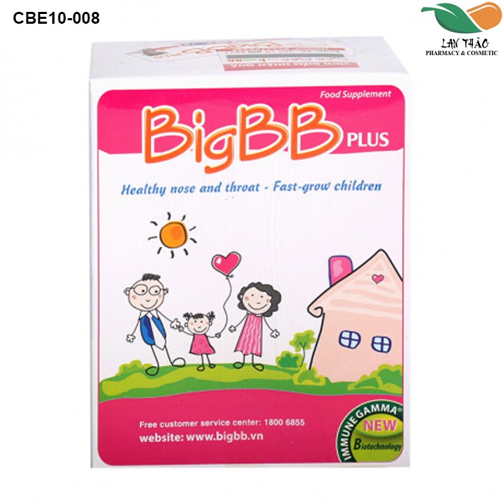 [Chính Hãng] BIGBB PLUS Hộp 16 Gói làm giảm triệu chứng viêm đường hô hấp trên cho bé