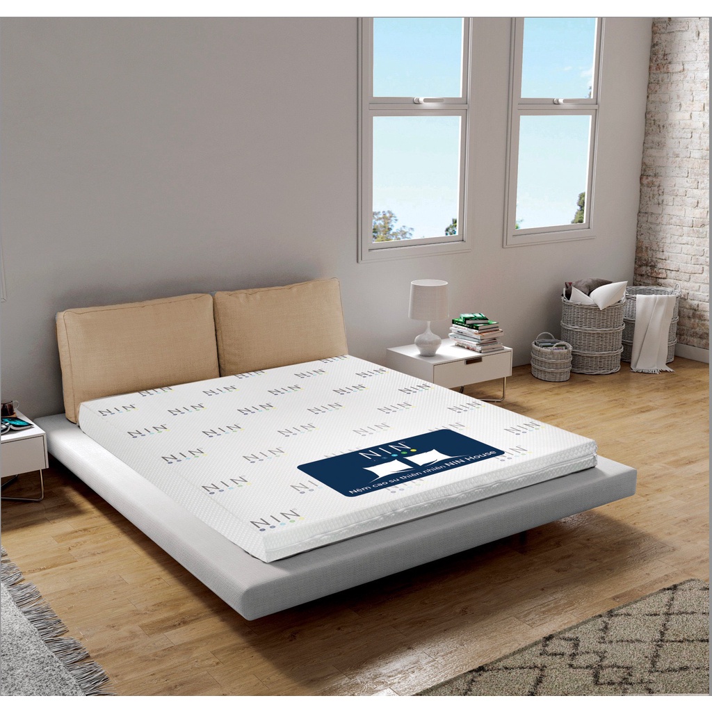 Nệm cao su thiên nhiên NIN House thông thoáng, thoáng mát nhiều kích thước