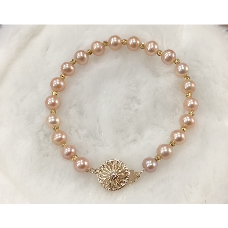 Vòng tay 7ly mix bi bạc khóa bạc