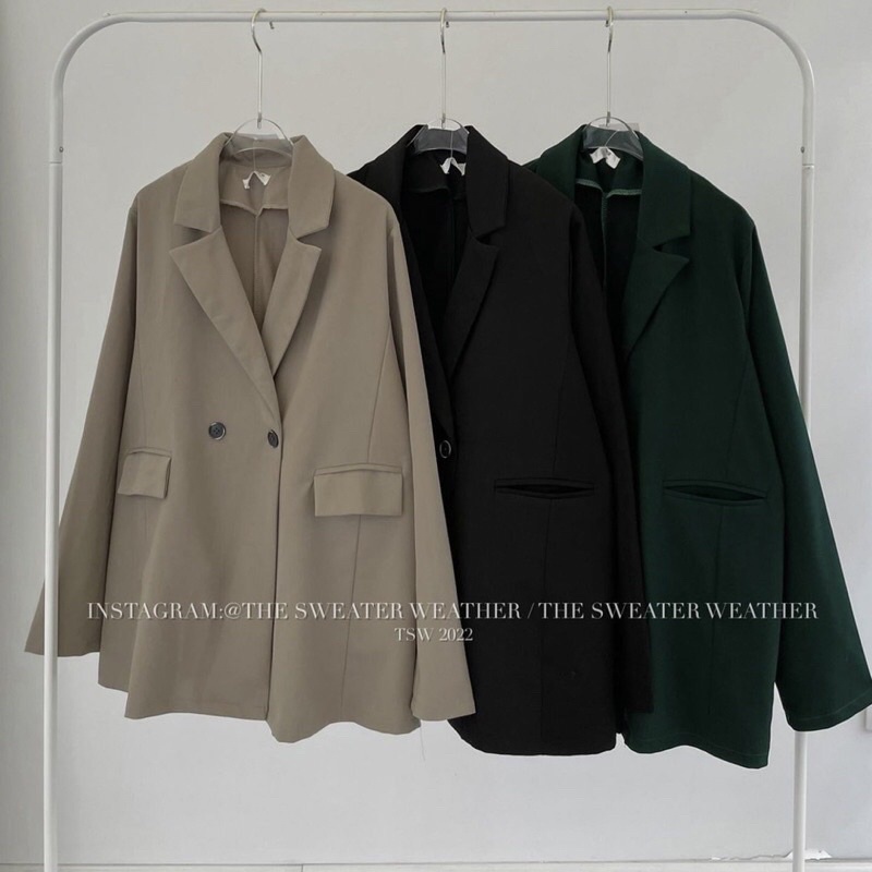 [ Ảnh thật ] Áo khoác blazer nữ dáng dài 2 cúc màu siêu hot hit phong cách hàn quốc | BigBuy360 - bigbuy360.vn