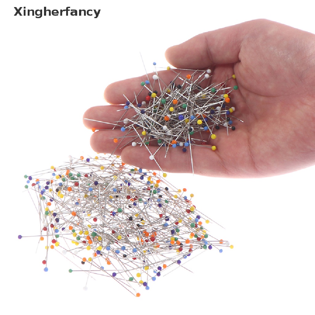 XFVN Sewing Pins 38mm Glass Ball Head Push Quilting Pins for Jewelry DIY Sewing Tool Hot