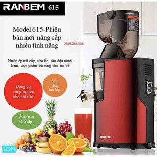 MÁY ÉP HOA QUẢ TỐC ĐỘ CHẬM RANBEM RBM-615 150W[BẢO HÀNH CHÍNH HÃNG 1 NĂM]