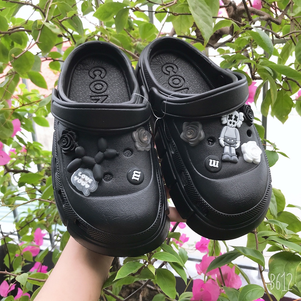 Dép bánh mì nam nữ Cross tặng kèm Sticker dễ thương bản cao cấp chất liệu Eva chống thấm nước