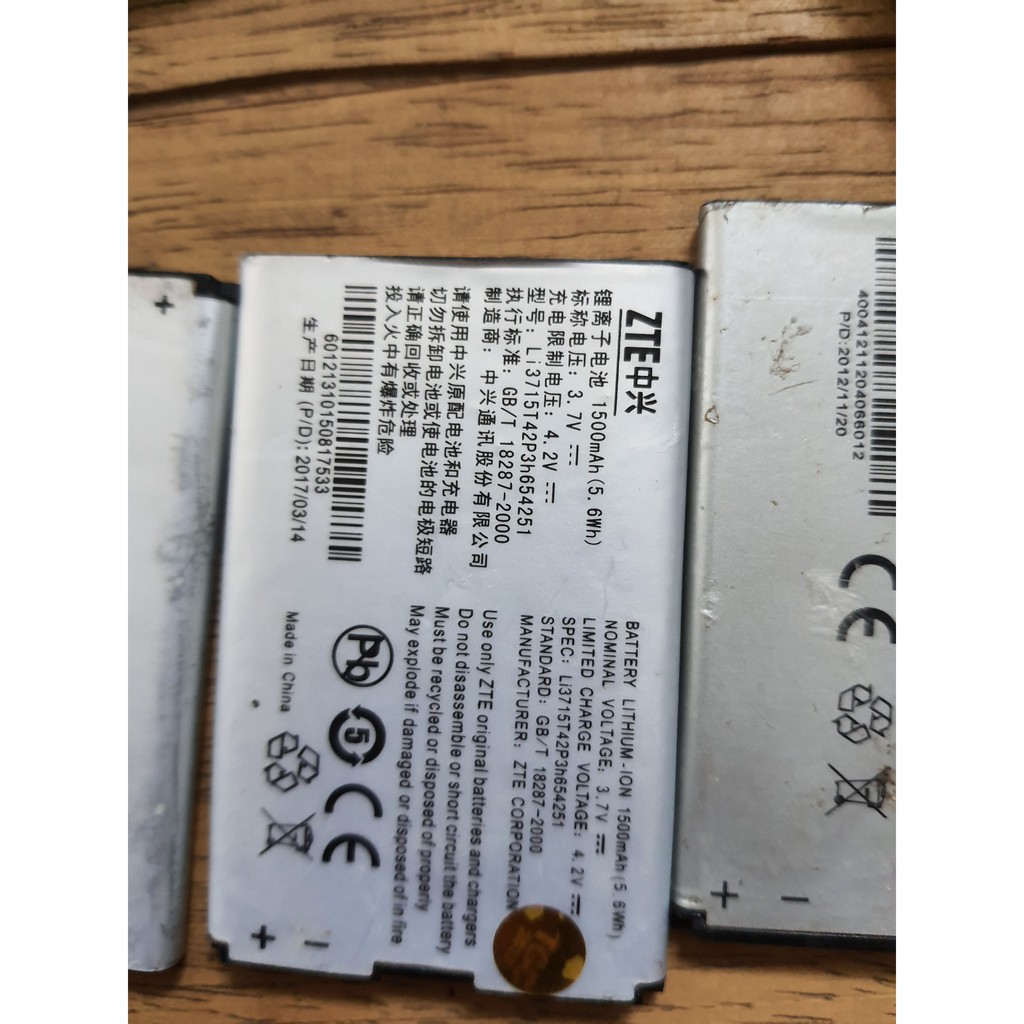 Pin phát wifi 3g 4g các dòng ZTE MF30,MF60,MF65......