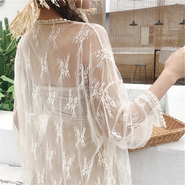 FREESHIP ÁO KHOÁC CHOÀNG ĐI BIỂN REN LƯỚI | BigBuy360 - bigbuy360.vn