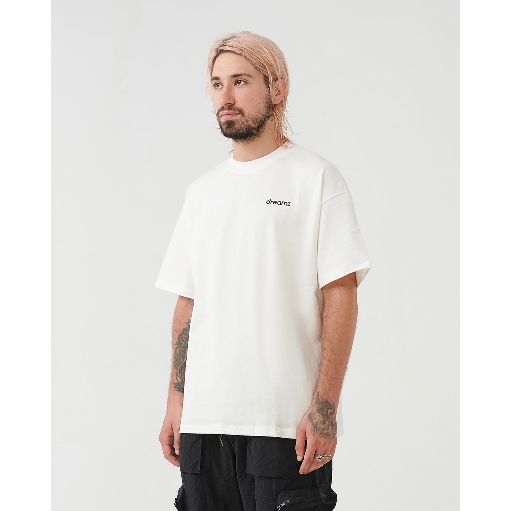 Áo Thun oversized DreamZ SIGNATURE LOGO - WHITE
