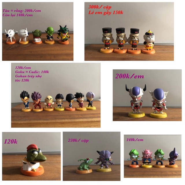 Mô hình Dragon Ball - figure đế cam chibi 2nd nobox như hình