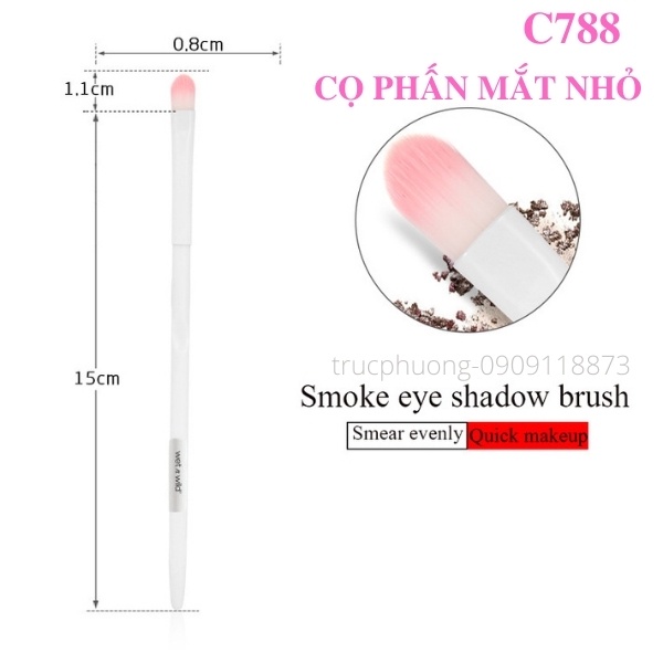 Combo 3 - Bộ 5 cọ trang điểm WET N WILD dùng trang điểm mắt, chân mày, liner, che khuyết điểm