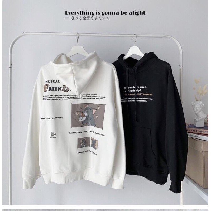 Áo Khoác Hoodie Nỉ Bông TOM & JERRY/Nam nữ unisex/FREESHIP