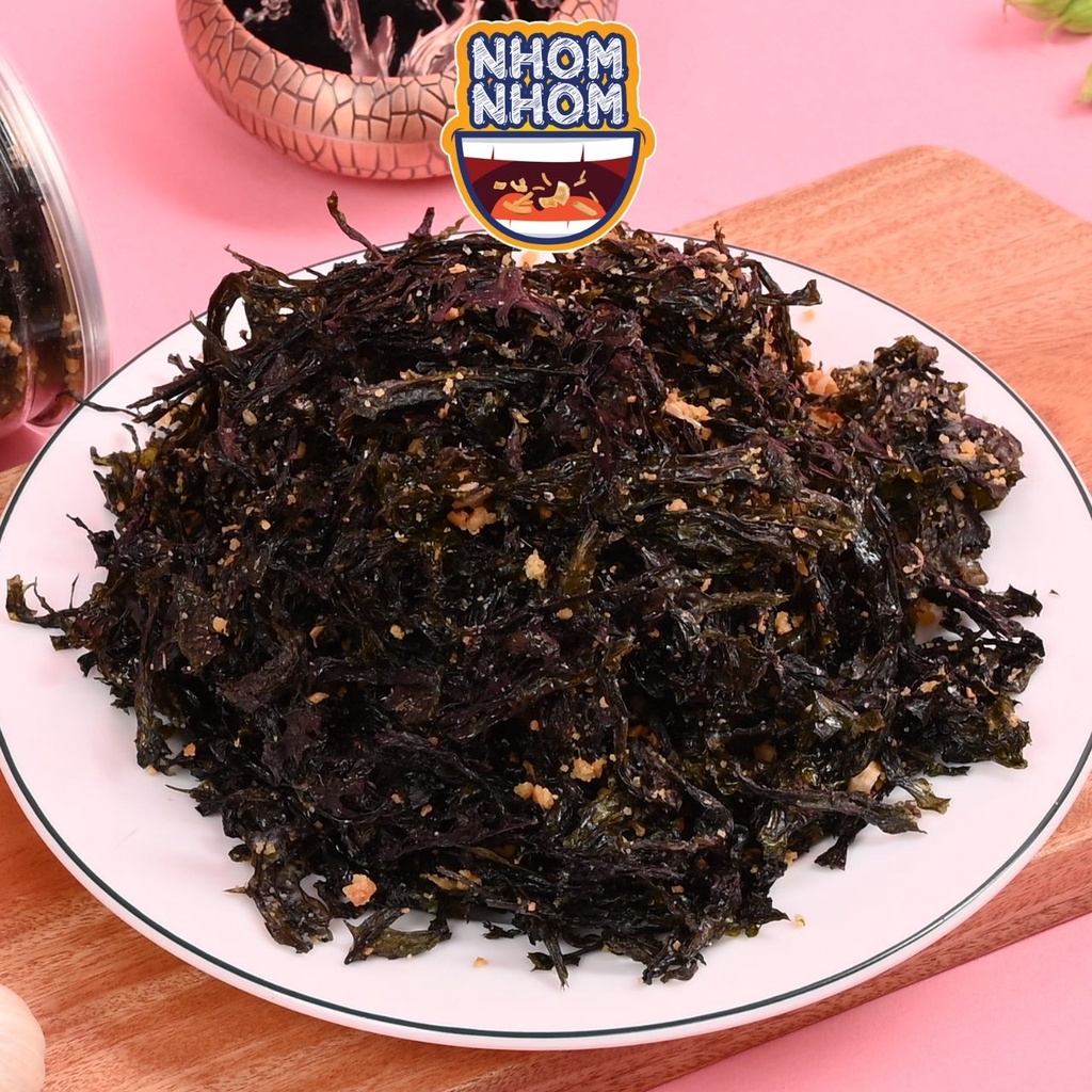 Rong Biển Cháy Tỏi NHOMNHOM 200g-Ăn Vặt Việt Nam-Giòn Thơm  Ăn Vặt Ăn Cơm Đều Ngon-Ngon Bổ Rẻ Hoả Tốc-An Toàn Thực Phẩm