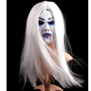 Mặt nạ với MÁI TÓC TRẮNG DÀI đẹp mặt nạ hóa trang halloween sử dụng cho trung thu,sự kiện,lễ hội... hoặc troll người