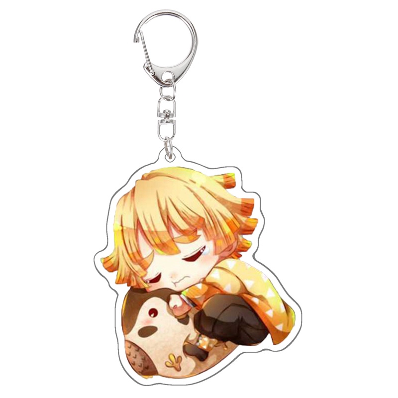 Tmdbyx Móc Chìa Khóa Acrylic Hình Anime Demon Slayer Kimetsu no Yaiba Ghost